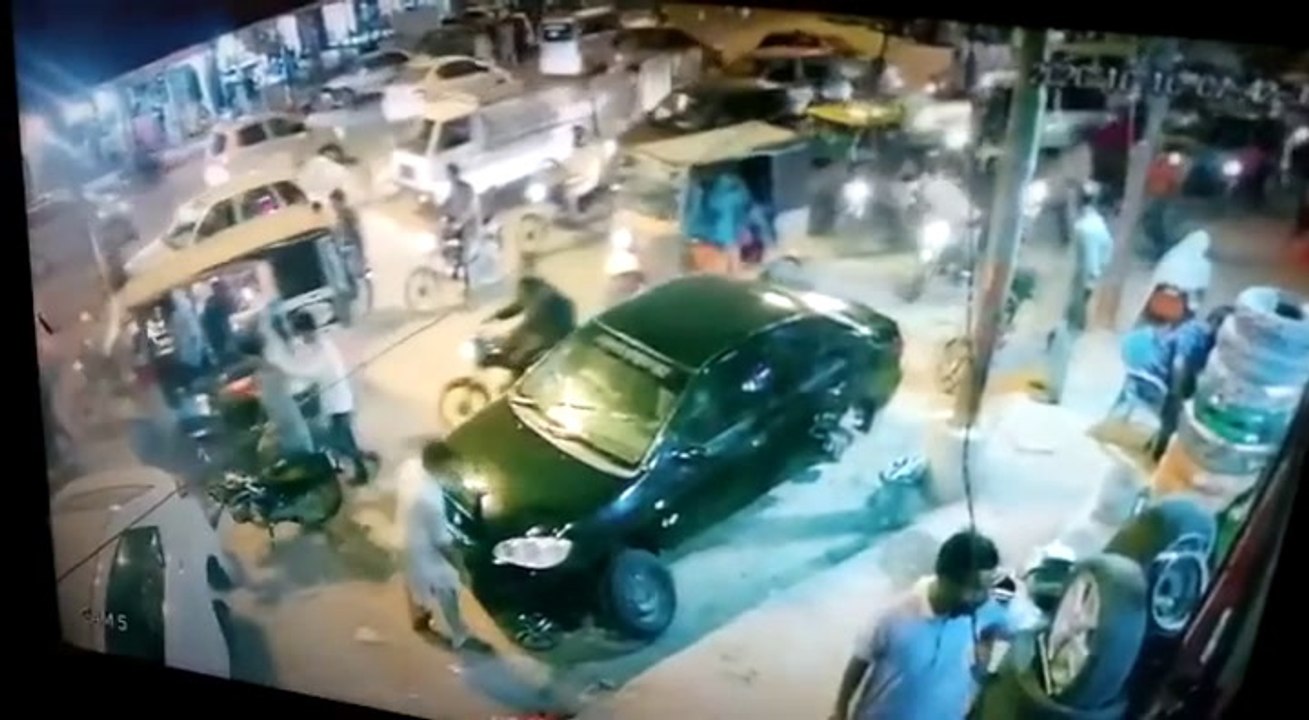 CCTV footage car shoot out