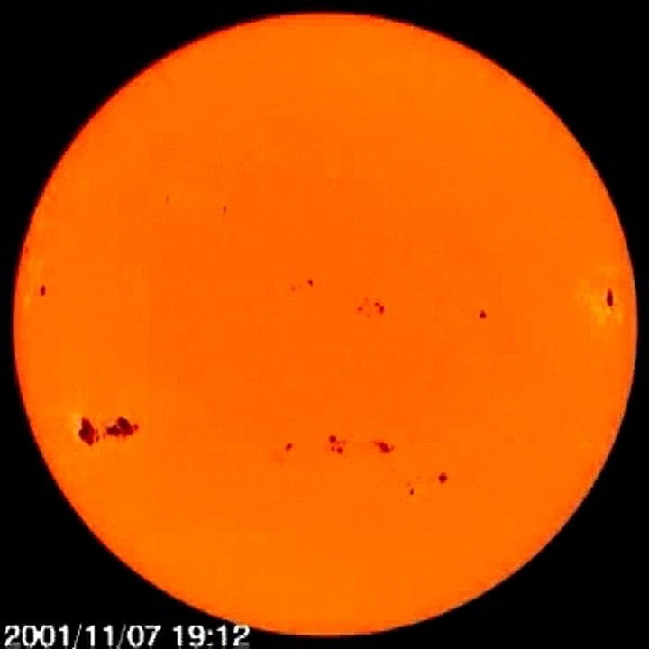 Sunspots from the past, 2001
