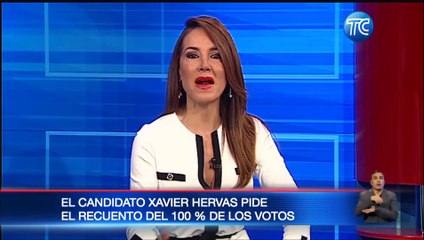 Xavier Hervas pide recuento de votos al 100%