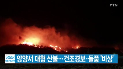 [YTN 실시간뉴스] 강원도 양양서 대형 산불...5시간여 만에 진화 / YTN