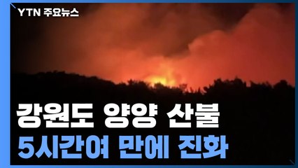 강원도 양양 산불 5시간여 만에 진화...잔불 정리 중 / YTN