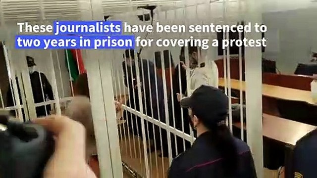 Belarus jails journalists for two years over protest coverage