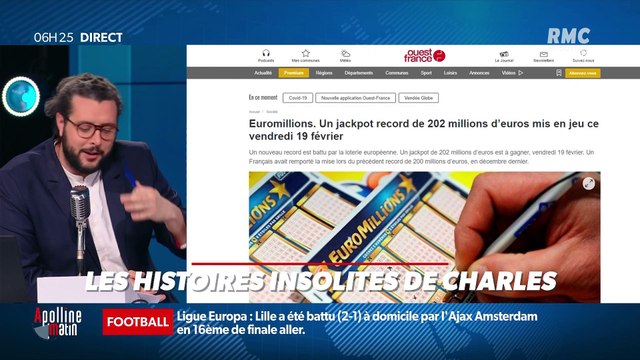 «Les 3 histoires de Charles Magnien » : Le jackpot record de l'EuroMillion, le pouvoir japonais invite des femmes silencieuses dans ses réunions et les attributs physiques qui font les meilleurs amants - 19/02