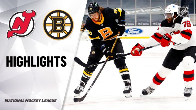 Devils @ Bruins 2/18/21 | NHL Highlights
