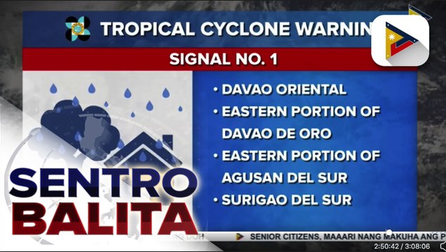 PTV INFO WEATHER: Bagyong #AuringPH, isa nang severe tropical storm; naturang bagyo, posible pa ring mag-landfall sa Caraga region