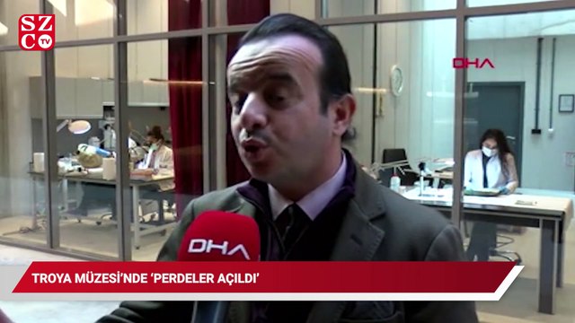 Troya Müzesi'nde 'Perdeler Açıldı'; Ziyaretçiler restorasyon çalışmalarını izliyor