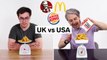 All the differences between US and UK fast food portion sizes