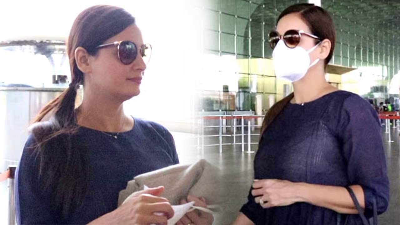 Dia Mirza Spotted first time at Airport after her marriage | FilmiBeat