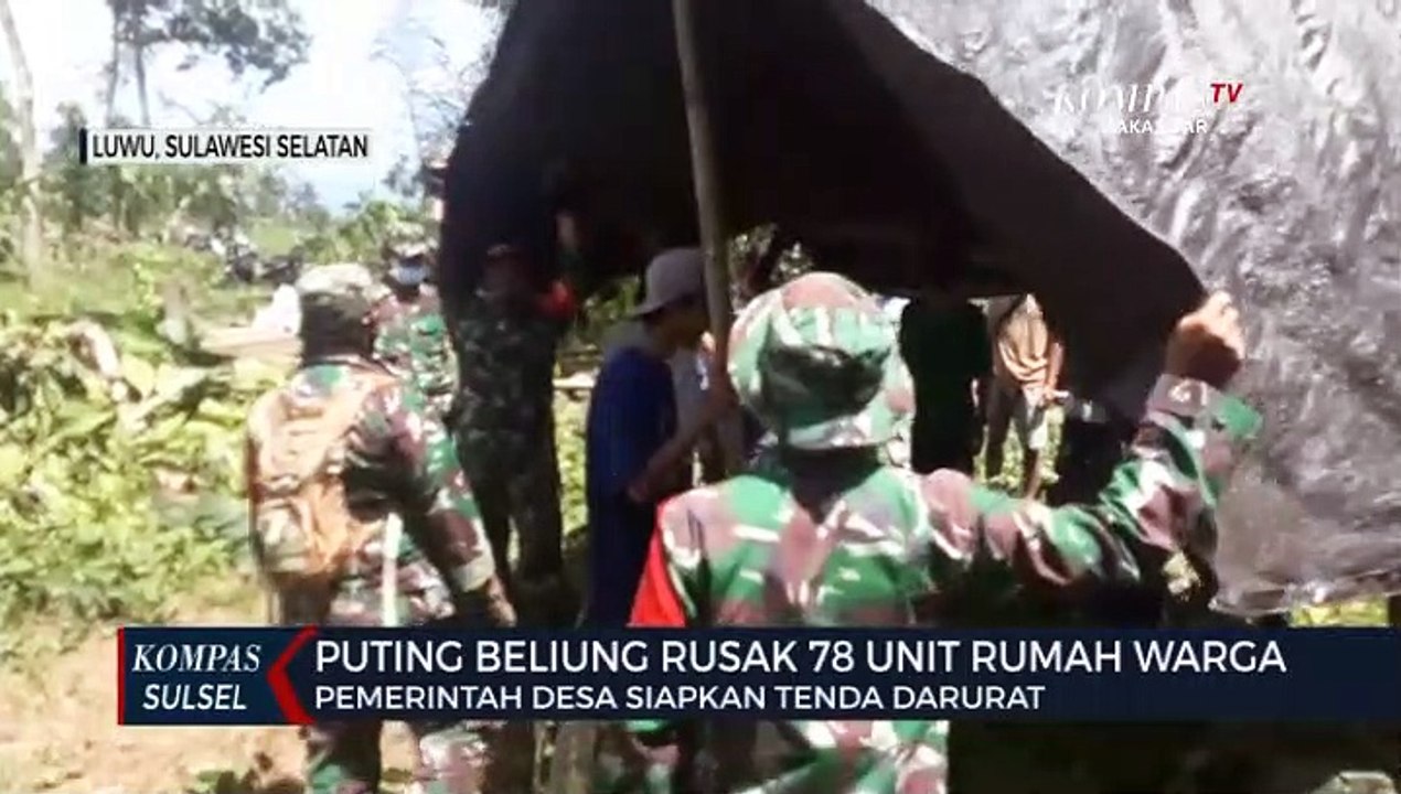 Puting Beliung Rusak 78 Unit Rumah Warga Di Luwu, Pemerintah Desa Siapkan Tenda Darurat