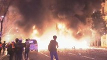 Tercera noche de disturbios violentos por el rapero Hasél