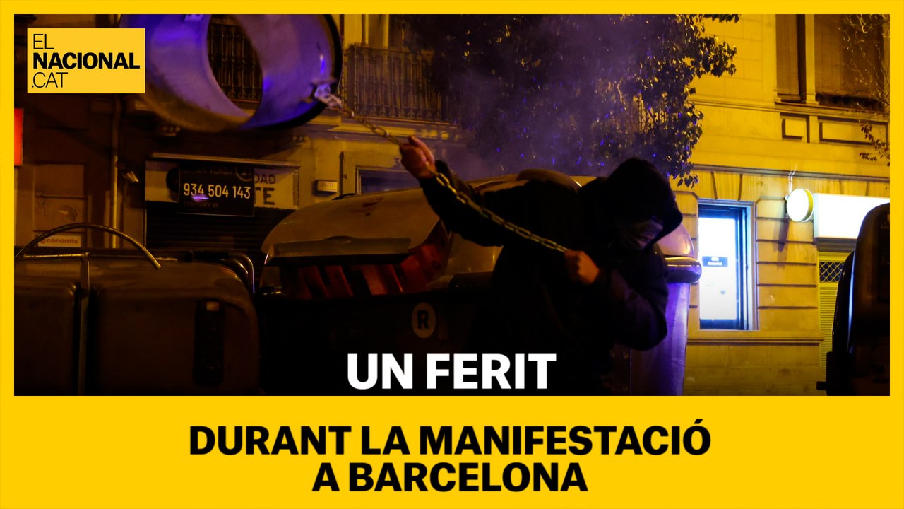 Un ferit durant la manifestació a Barcelona