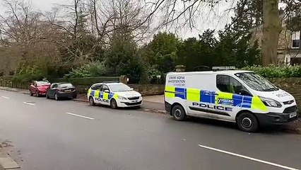 Police at the scene of a shooting on Dore Road in Sheffield
