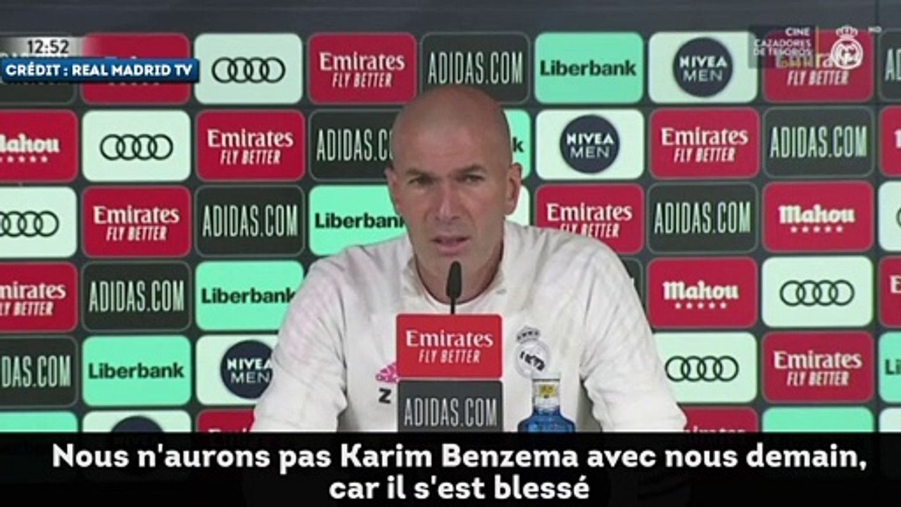 Real Madrid : Zinedine Zidane confirme la blessure de Karim Benzema