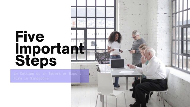 Five Important Steps in Setting up an Import or Export Firm in Singapore