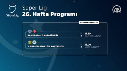 Süper Lig'de 26. haftanın programı