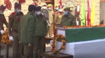 Wreath laying ceremony of J&K Police SPO Mohammad Altaf
