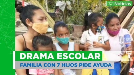 Drama escolar: familia con 7 hijos pide ayuda para que puedan estudiar