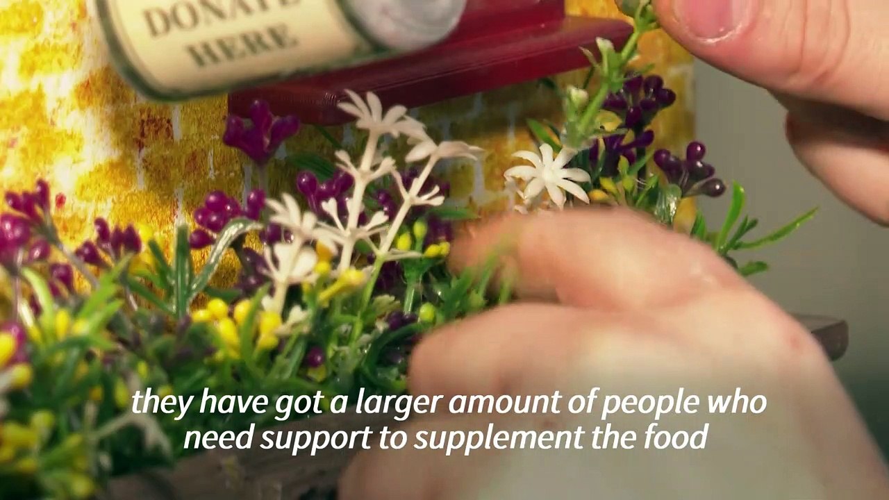 London artist creates ‘mini food banks’ to collect cans for charities