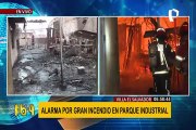 Incendio en Parque Industrial de Villa El Salvador consume varios talleres