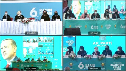 ANKARA - Cumhurbaşkanı Erdoğan, video konferansla AK Parti Hakkari İl Kadın Kolları 6. Olağan Kongresine katıldı