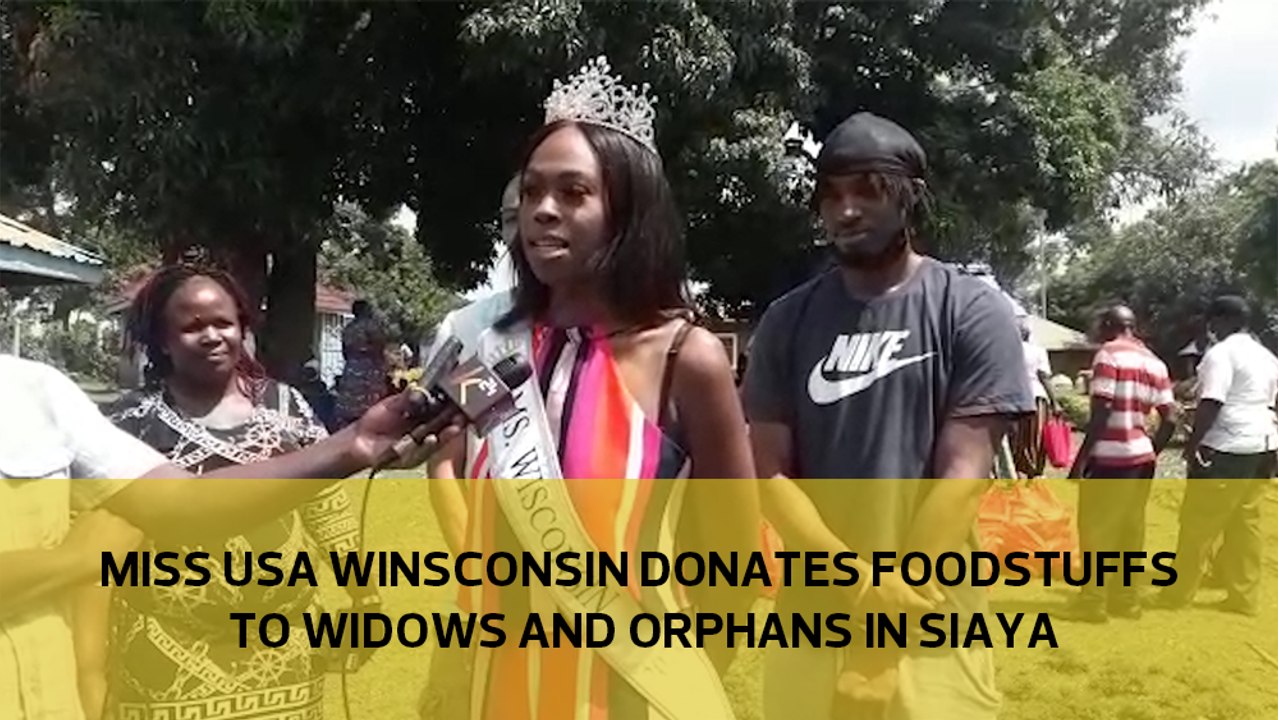 Miss USA Wisconsin donates foodstuffs to widows and orphans in Siaya