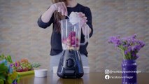 Smoothie  con fresa, frambuesa y pitaya