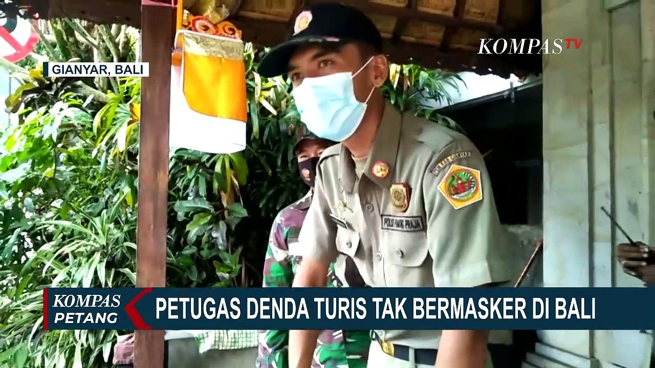 Tak Pakai Masker, Turis di Bali Ini Didenda Petugas!