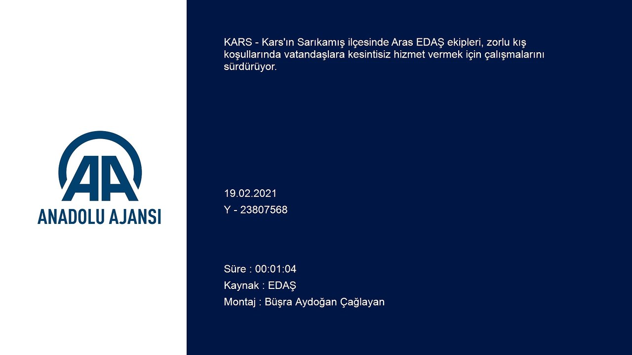 KARS - Aras EDAŞ ekiplerinin zorlu kış mesaisi (2)