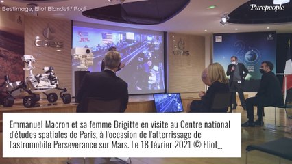 Brigitte et Emmanuel Macron, couple assorti pour l'exploit de "Perseverance"