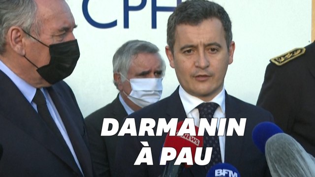 À Pau, Gérald Darmanin dit sa tristesse après le meurtre d'un responsable d'un centre pour réfugiés