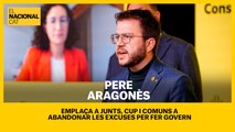 Pere Aragonès emplaça a jJunts, CUP i comuns a abandonar les excuses per fer govern