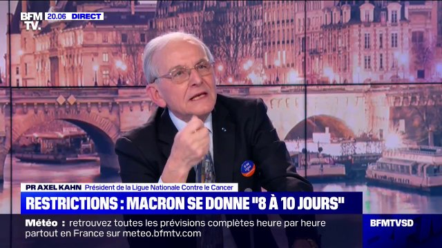 Pr Axel Kahn sur les restrictions: On s'habitue à une situation qui n'est pas tolérable