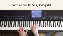 Faith of Our Fathers - piano instrumental hymn with lyrics