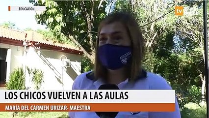 Los chicos vuelven a las aulas, María del Carmen Urizar- Maestra