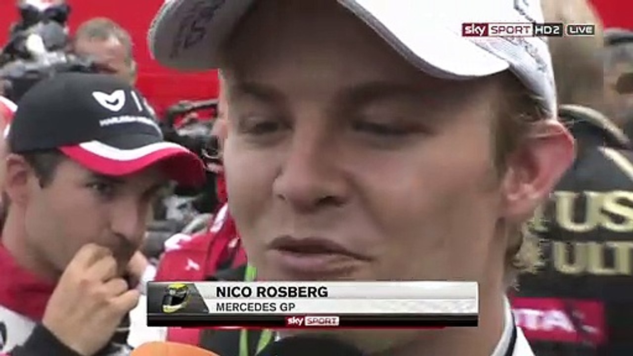 Nico Rosberg nach dem Rennen in Spa 2011