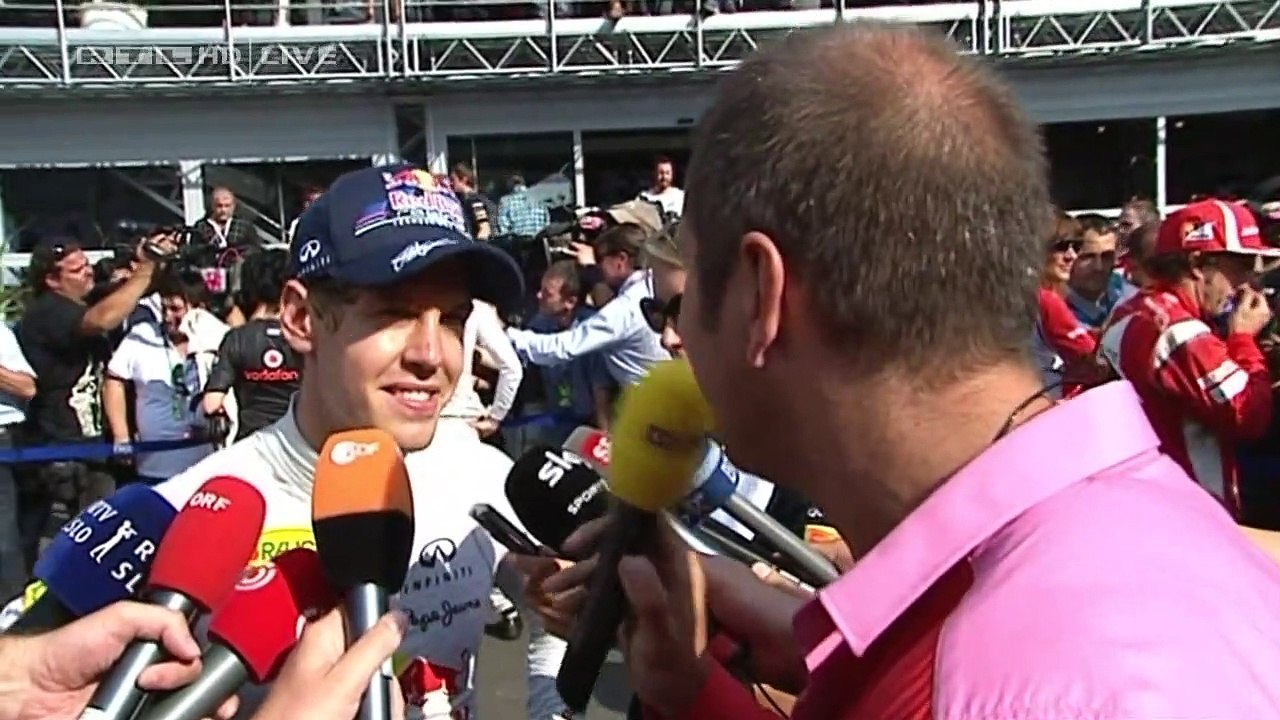 Sebastian Vettel - Interview nach Sieg in Monza 2011