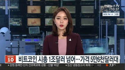 비트코인 시총 1조달러 넘어…가격 5만6천달러대