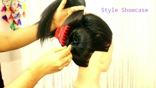 party wear juda hairstyle for girls -- hair style girl -- simple hairstyle -- new hairstyle -- hair