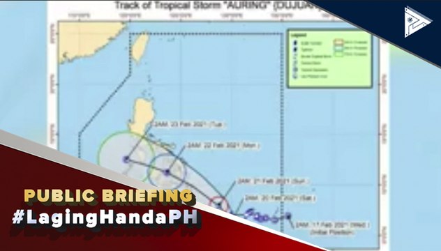 Signal 1 dulot ng bagyong #AuringPH nakataas sa ilang bahagi ng Visayas at Mindanao