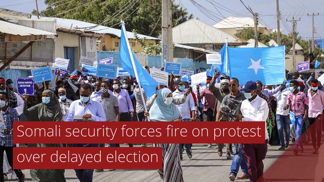 Somali security forces fire on protest over delayed election, and other top stories in international news from February 20, 2021.