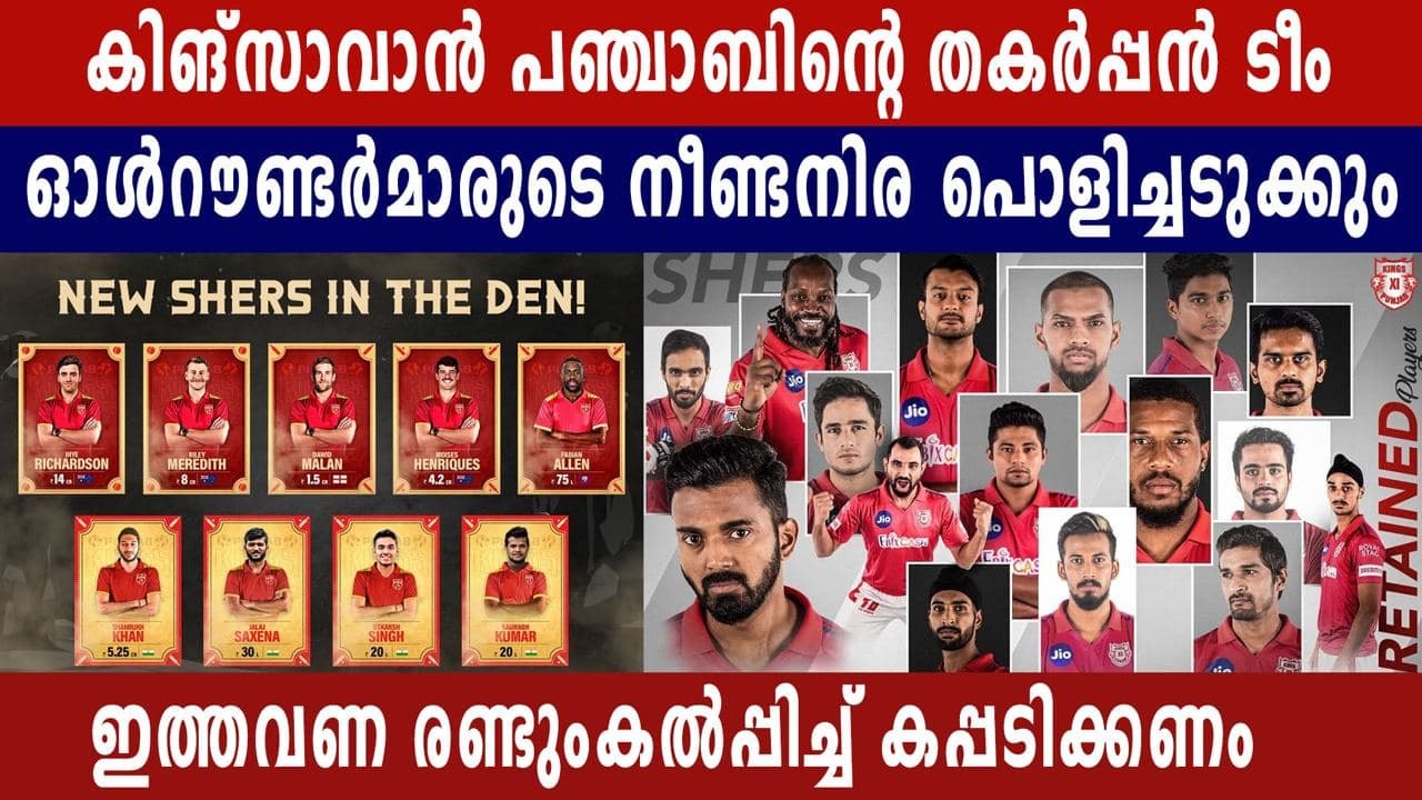 IPL 2021 : Punjab Kings complete players list, squad | Oneindia Malayalam