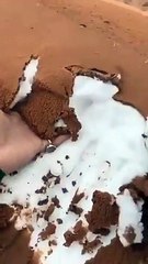 Çöle yağan kar kumla kaplanınca...