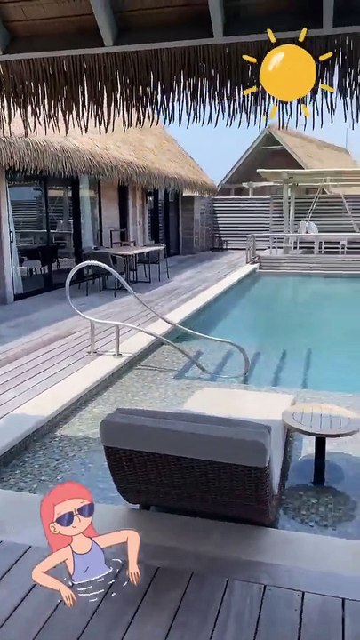 Cathy Guetta s'est offert des vacances aux Maldives en famille.