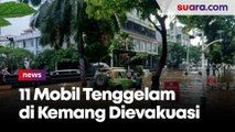 11 Mobil Tenggelam di Kemang Telah Dievakuasi Pakai Mobil Off Road