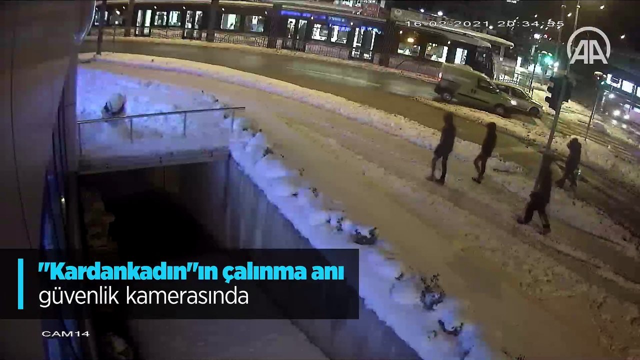 'Kardankadın'ın çalınma anı güvenlik kamerasında