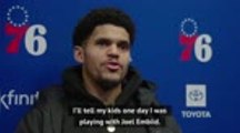 'I’ll tell my kids that I played with Embiid' - Harris