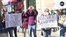 Protesta de colectivos feministas en el Ministerio de Montero: «No queremos ser cómplices» de su Ley Trans