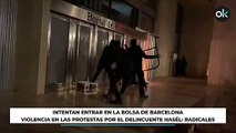Violencia en las protestas por el delincuente Hasél: radicales intentan entrar en la Bolsa de Barcelona