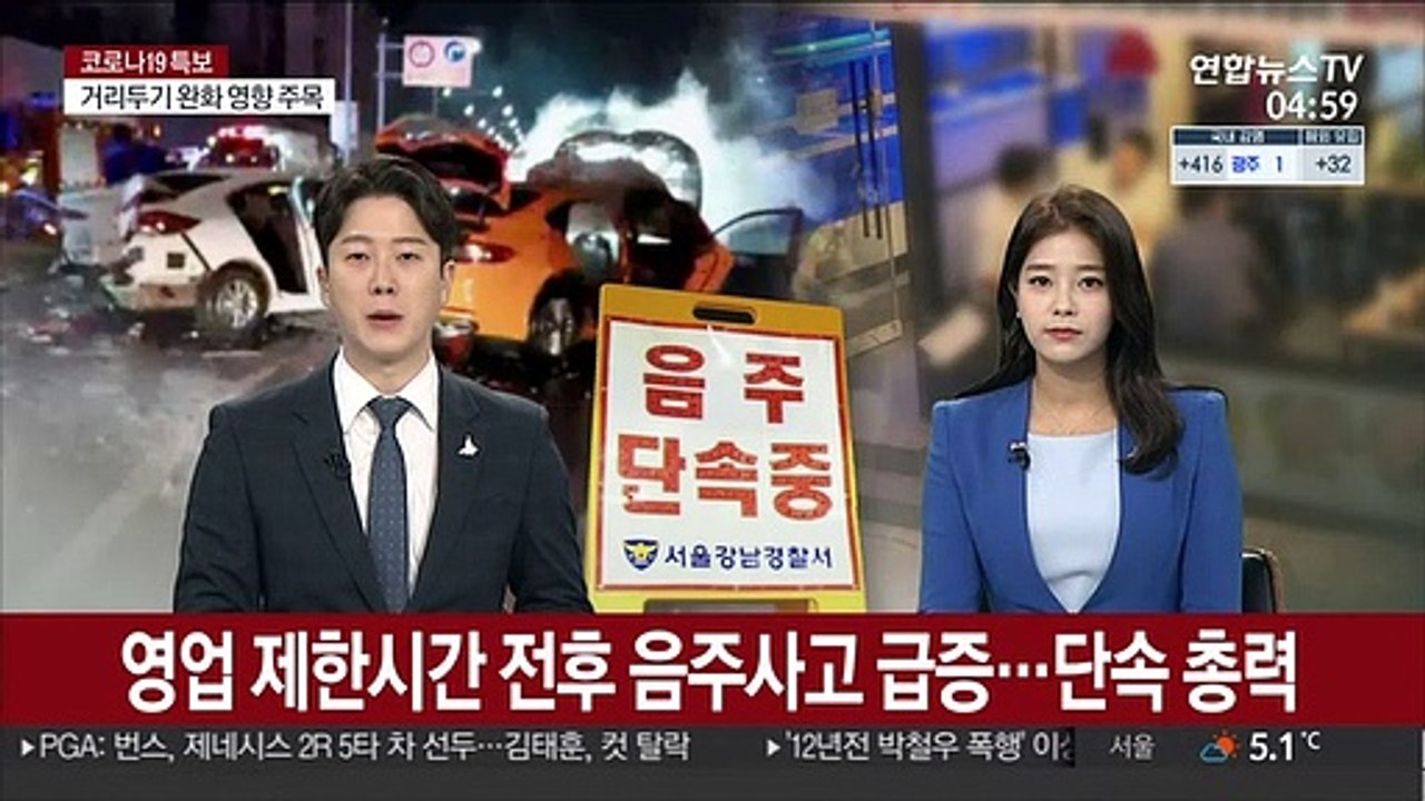 영업 제한시간 전후 음주사고 급증…단속 총력