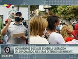 Movimientos sociales exigen la liberación del diplomático Alex Saab ante sede de la ONU en Caracas